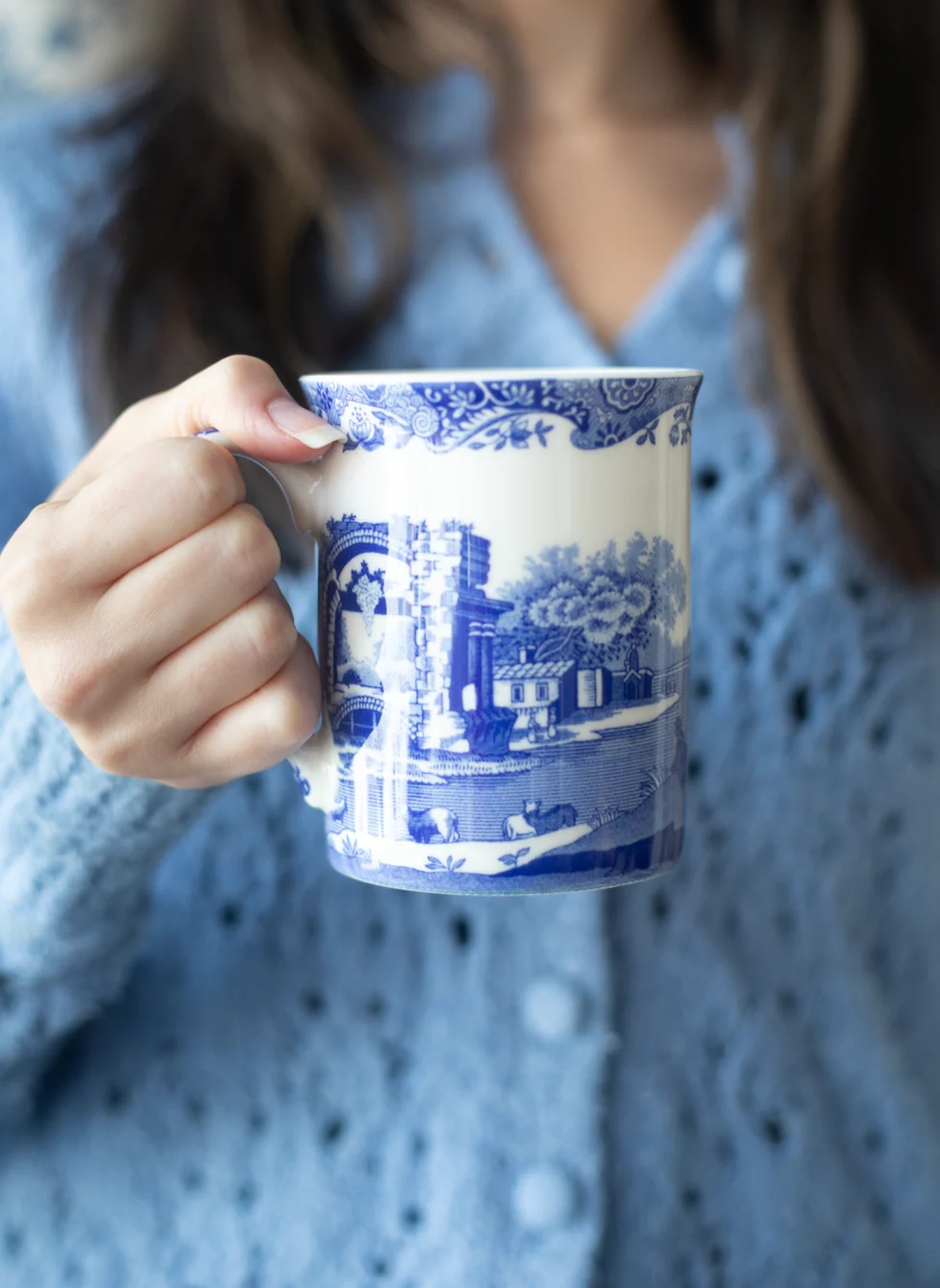 blue & white coffee mug set - Image 5