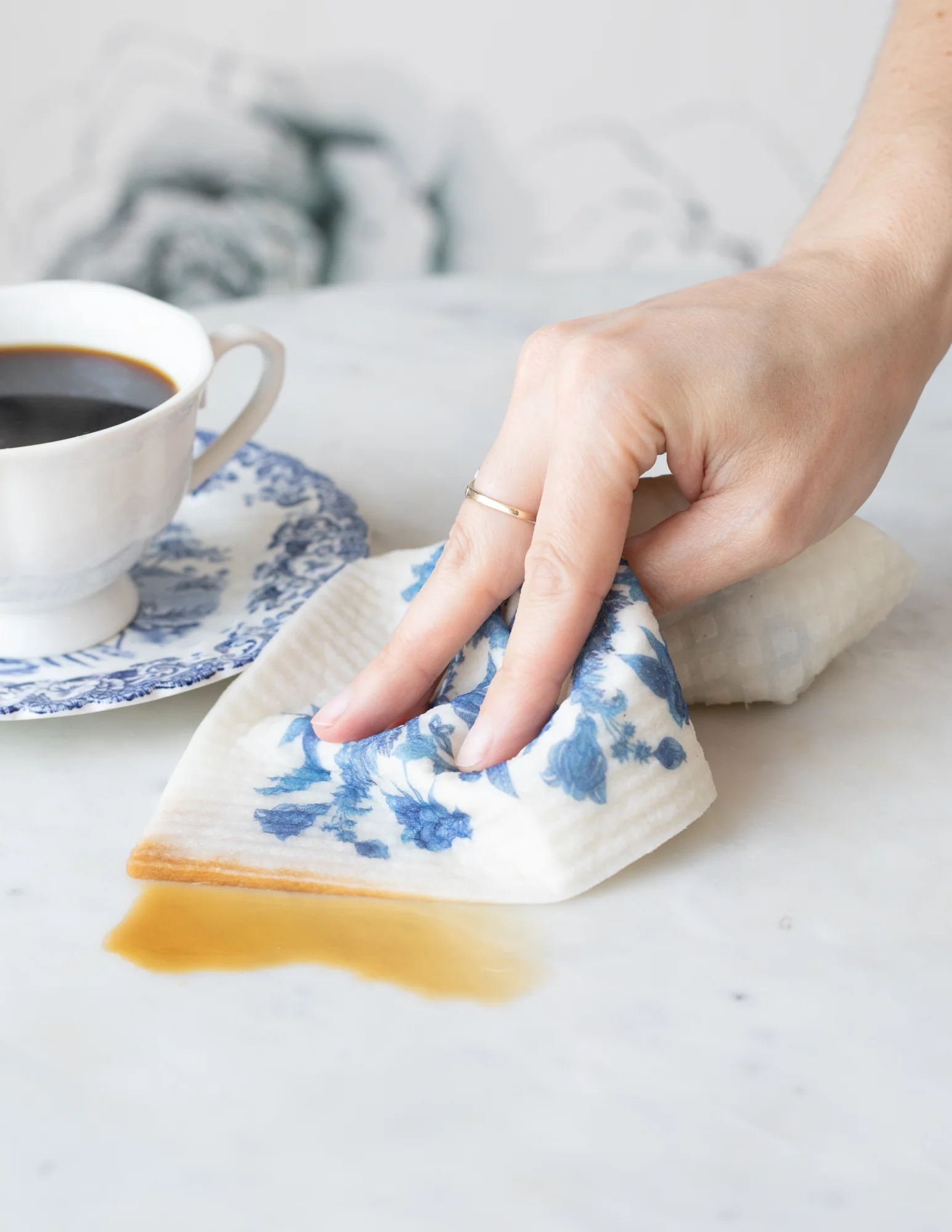 {KAF home x maman} blue & white swedish dishcloths - Image 4