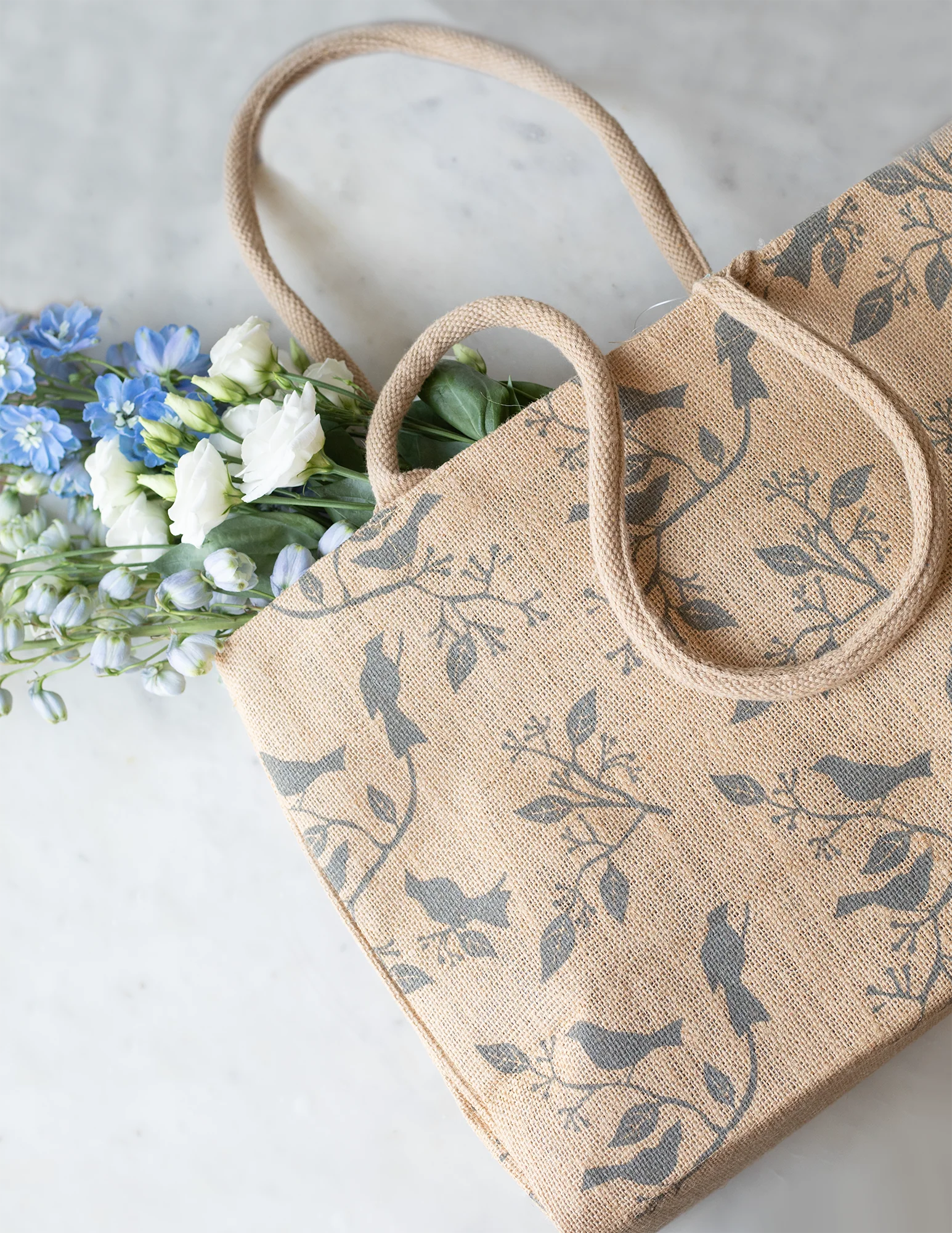 {KAF home x maman} birds of a feather french market tote - Image 3