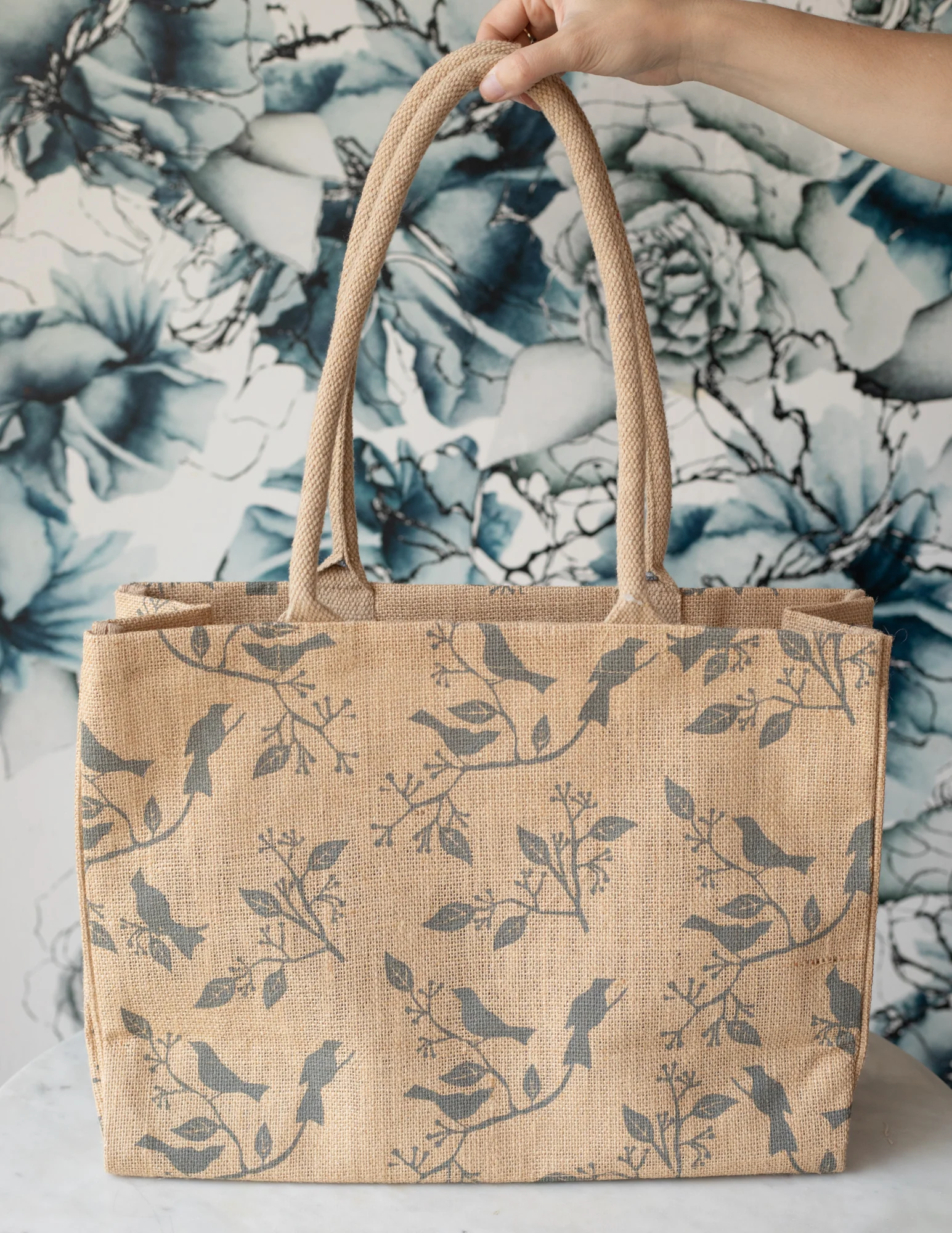 {KAF home x maman} birds of a feather french market tote - Image 5