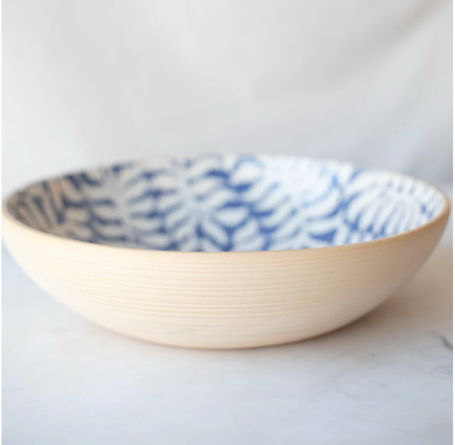 medium cobalt fern serving bowl - Image 3